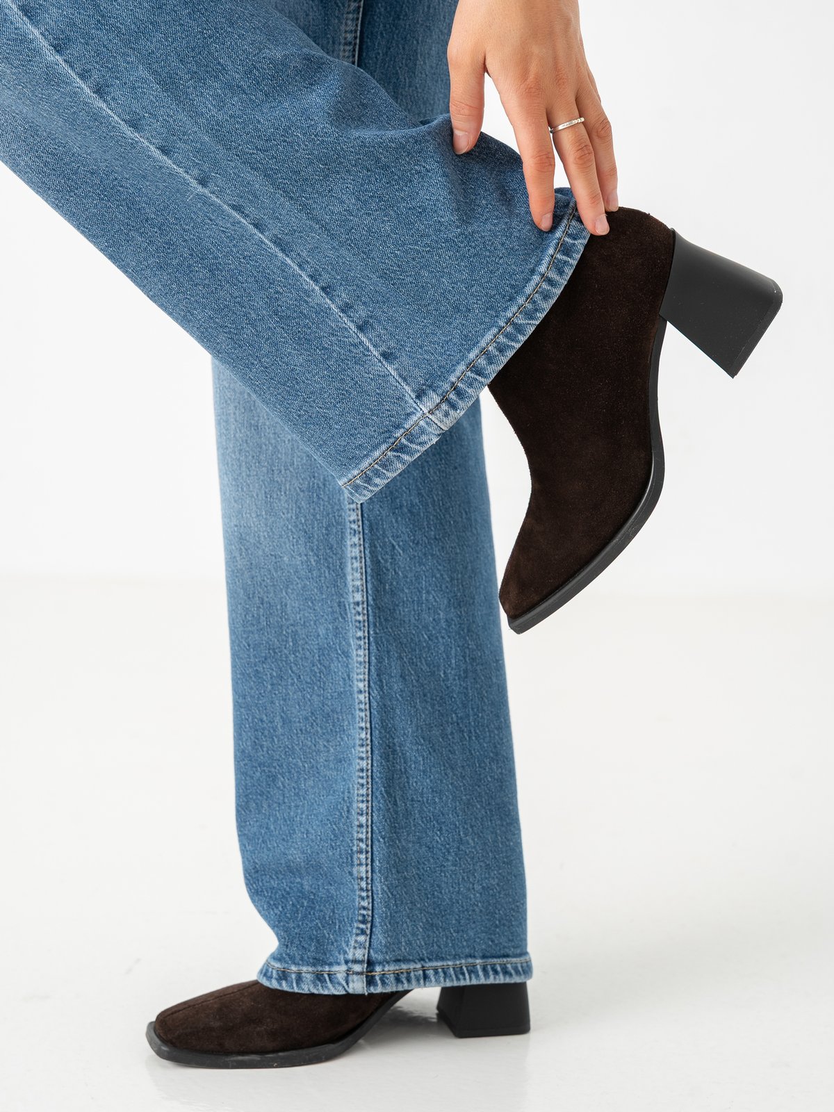 Vagabond Hedda Suede Boot Mørkebrun, semsket skinn
