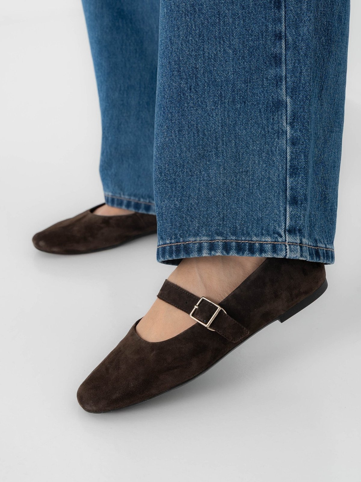 Vagabond Jolin Strap Suede Mørkebrun Semsket Skinn