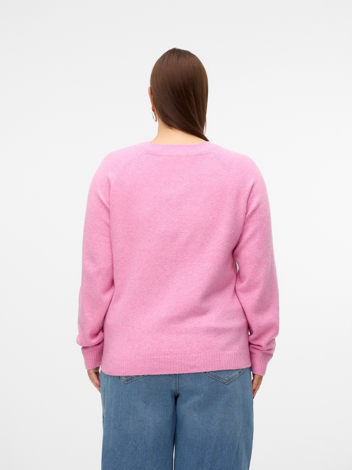 Vero Moda Curve Doffy Long Sleeve O-Neck Blouse Rosa