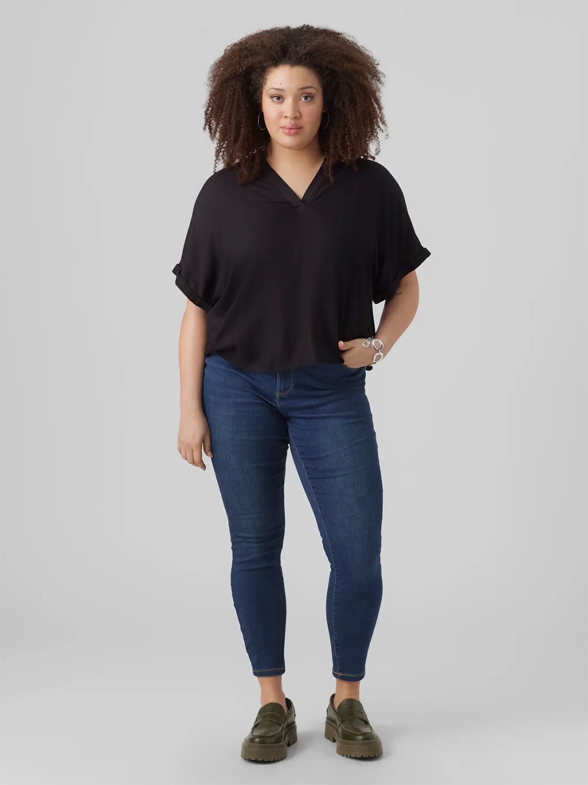 Vero Moda Curve Beauty Short Sleeve Top Sort