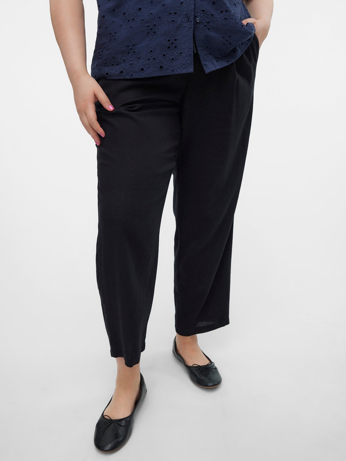 Vero Moda Curve Jesmilo Ankle Pants Black