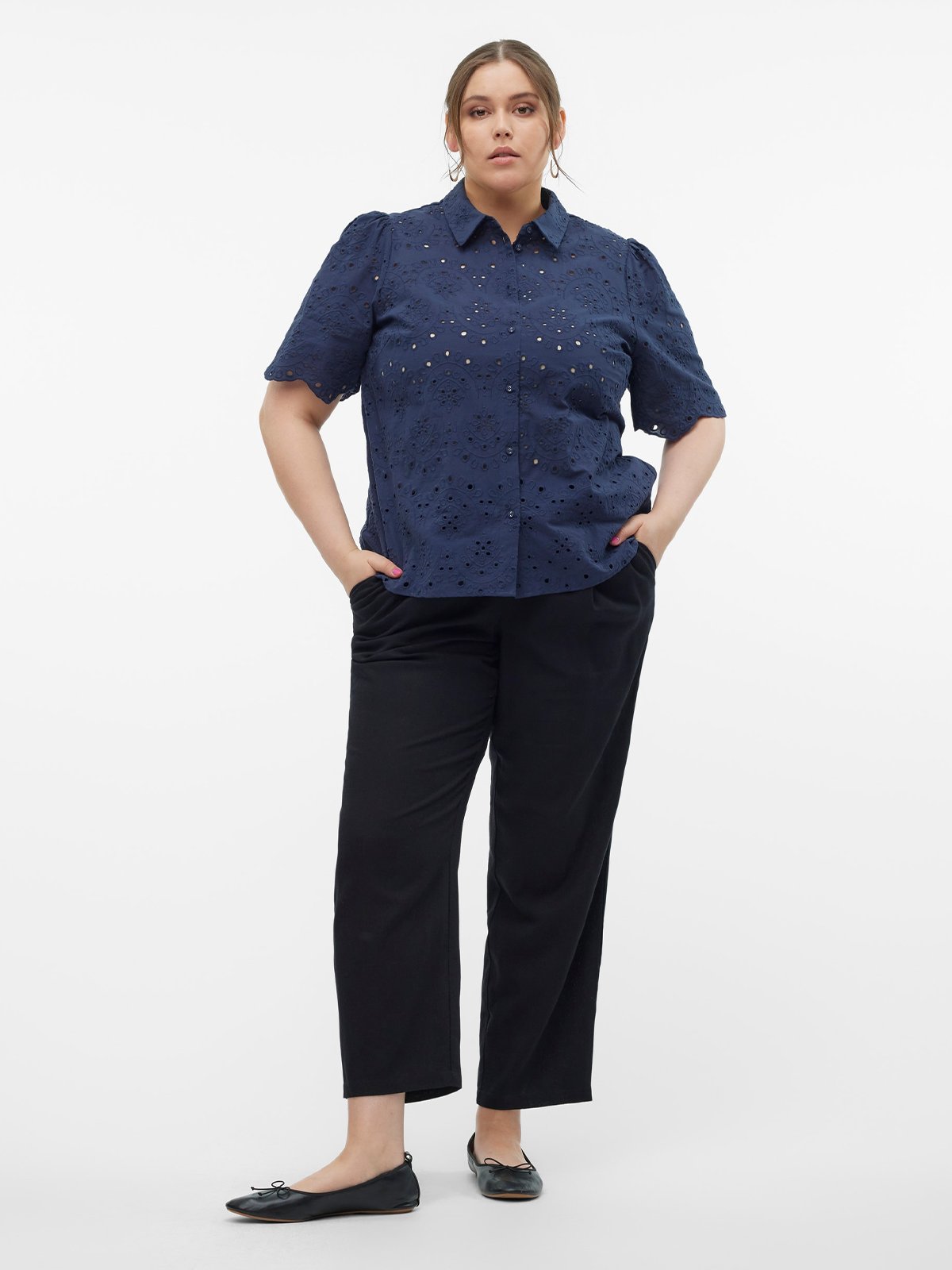 Vero Moda Curve Jesmilo Ankle Pants Black