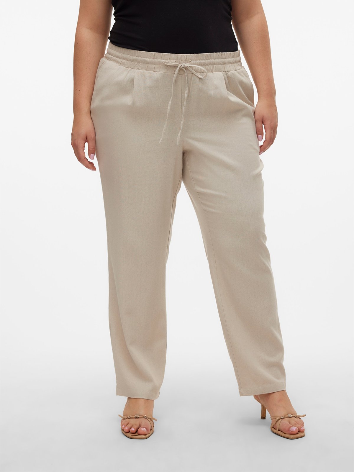 Vero Moda Curve Jesmilo Ankle Pants Grå / Silver Lining