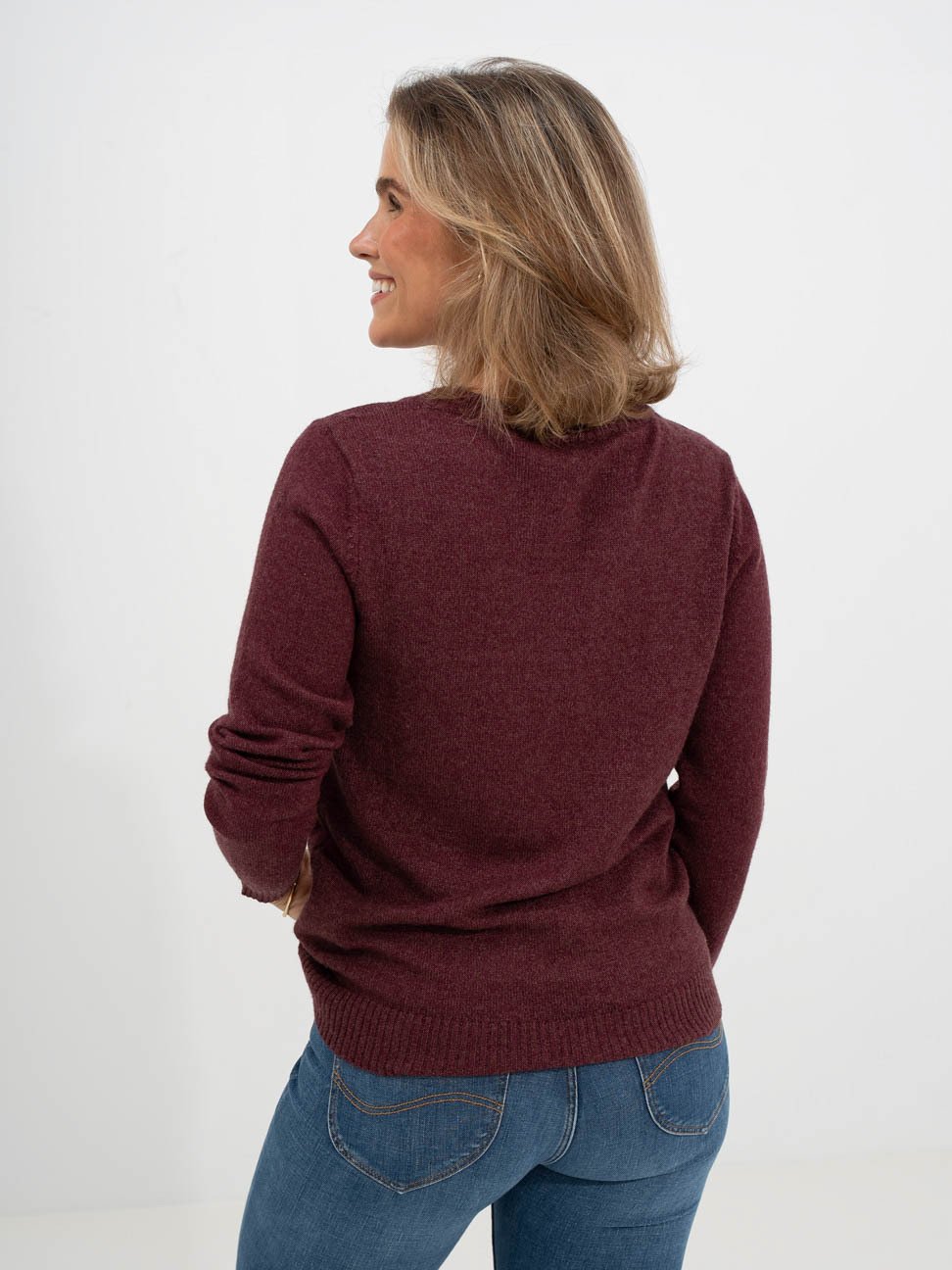 Vila Ril O-Neck Long Sleeve Knit Top Port Royale