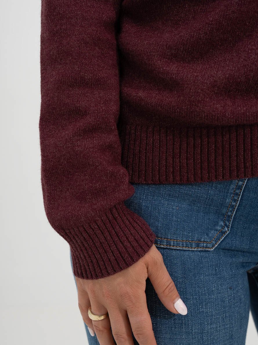 Vila Ril O-Neck Long Sleeve Knit Top Port Royale