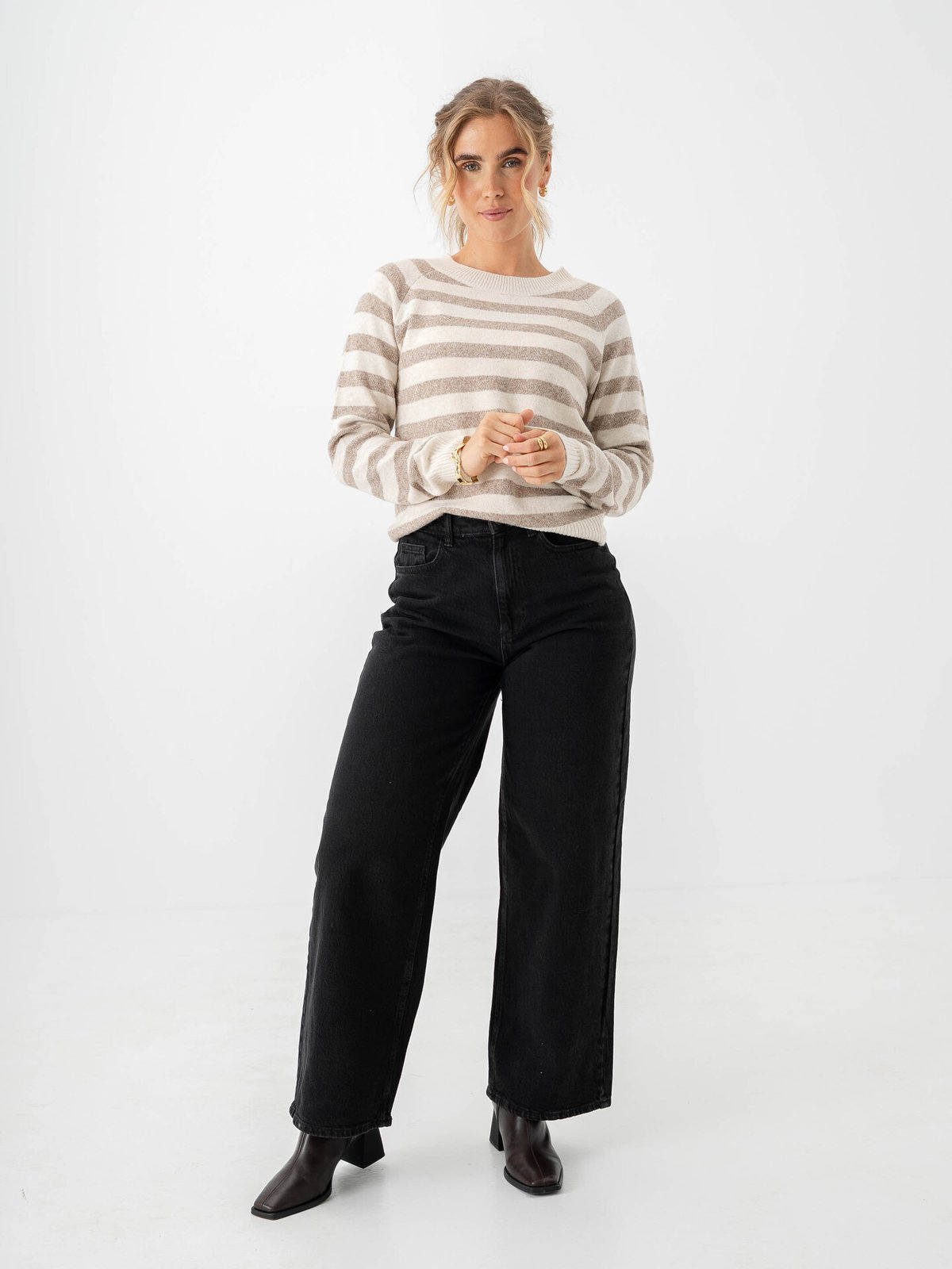 Vila Freya Jaf High Waist Jeans Black Denim