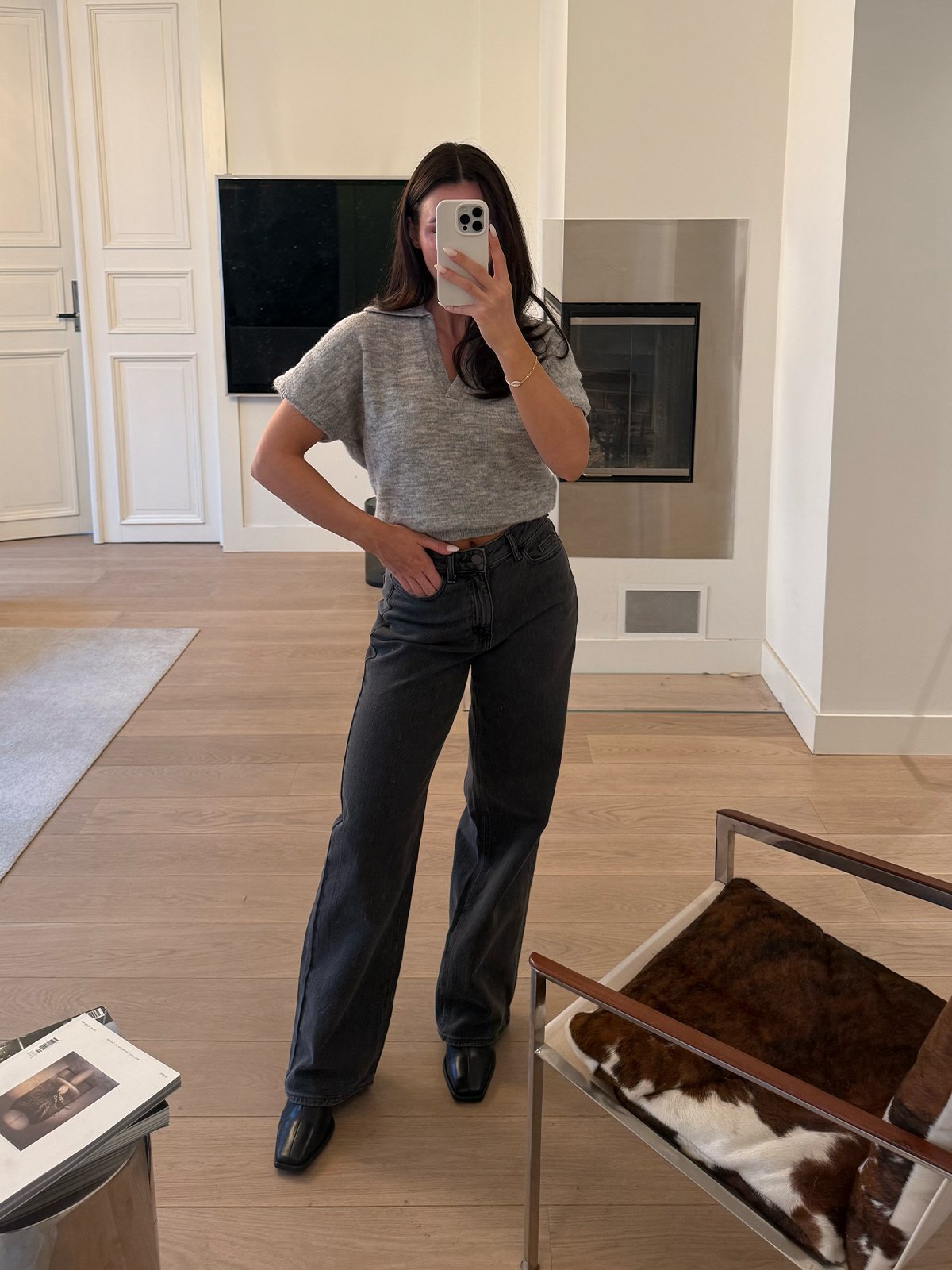 Vila Freya Jaf High Waist Jeans Grey Denim