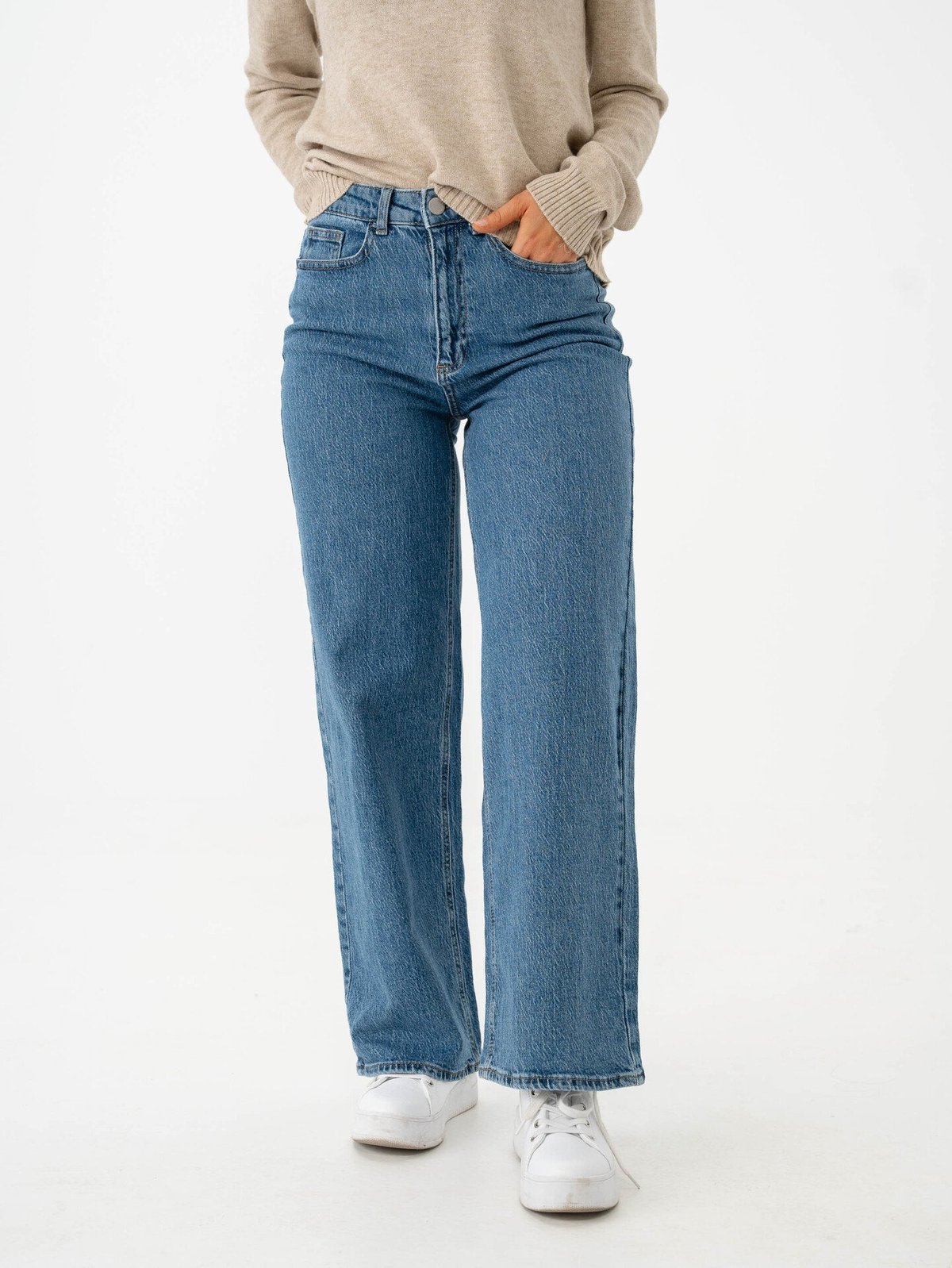 Vila Freya Jaf High Waist Jeans Medium Blue Denim