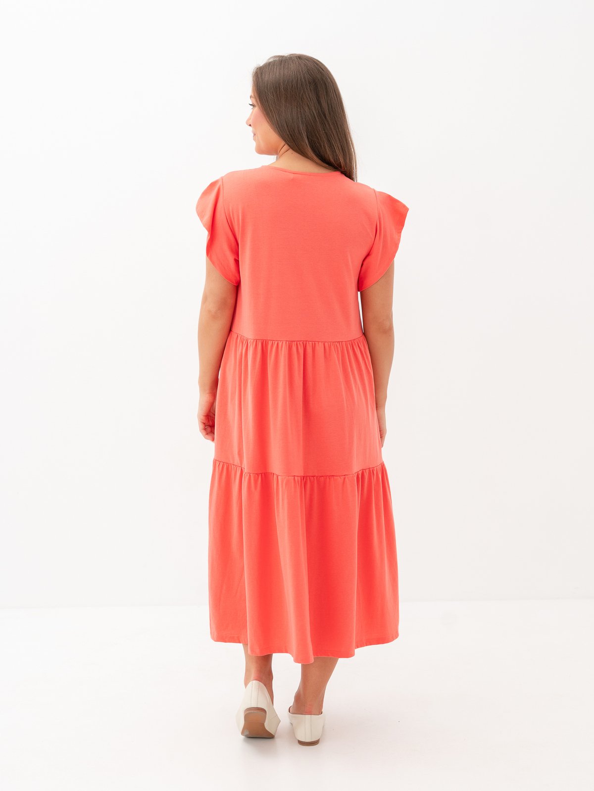 Vila Summer Short Sleeve Midi Dress Dubarry