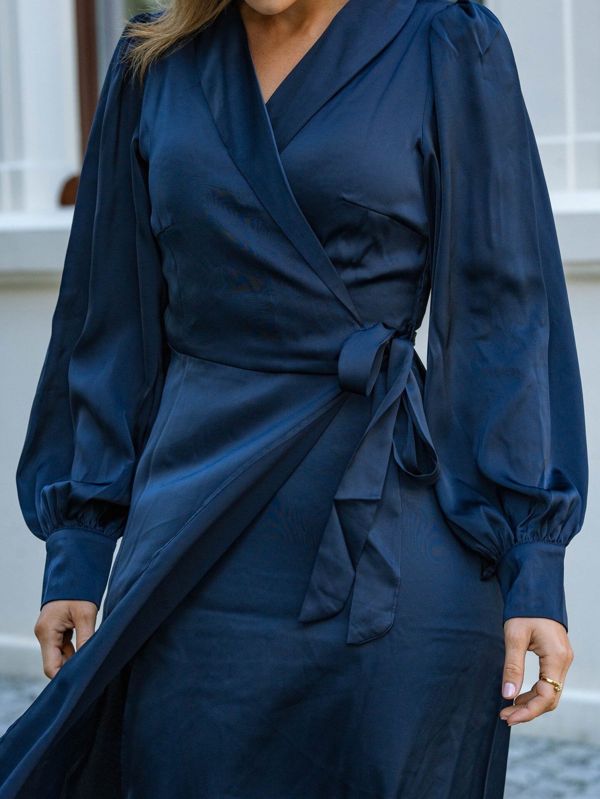 Vila Enna Ravenna Ankle Wrap Dress Navy Blazer