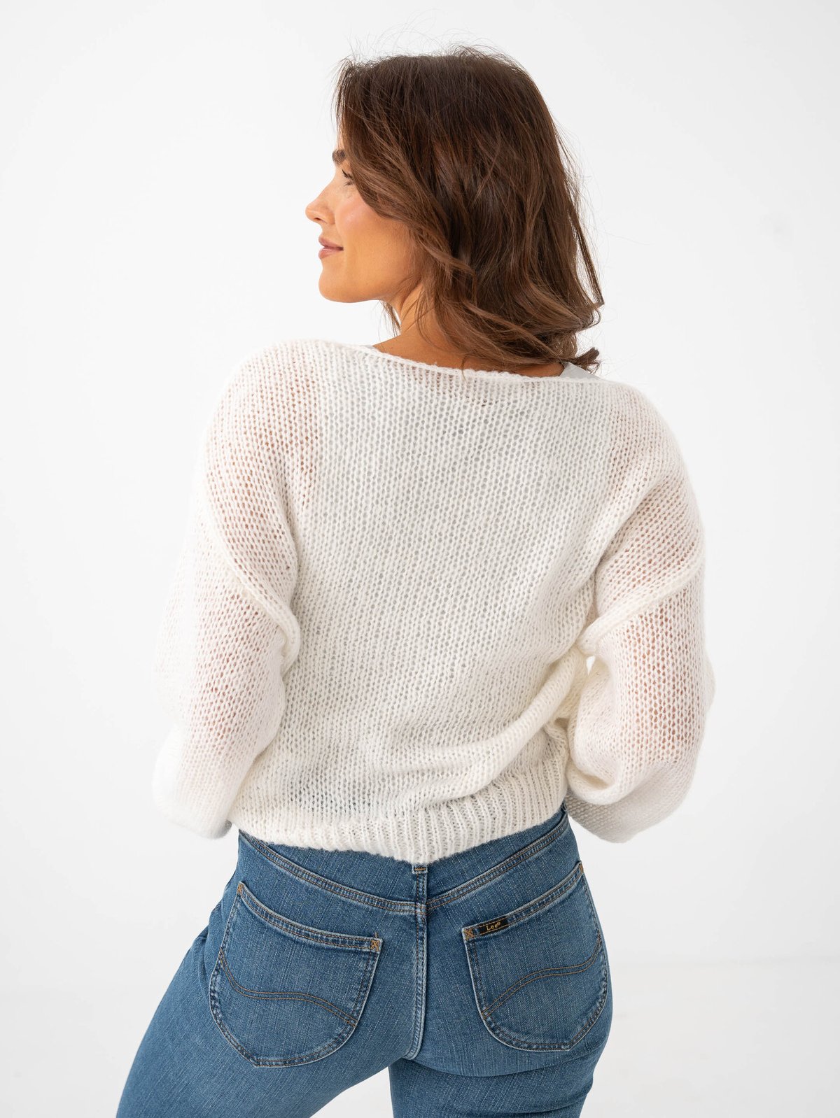 Vila Choca Long Sleeve Knit Pullover Cloud Dancer