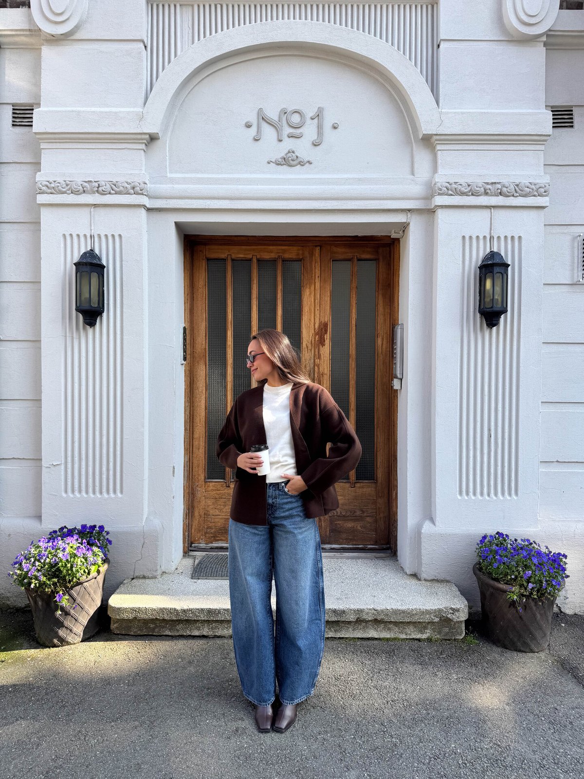 Vila Juice Loose Long Sleeve Jacket Coffee Bean
