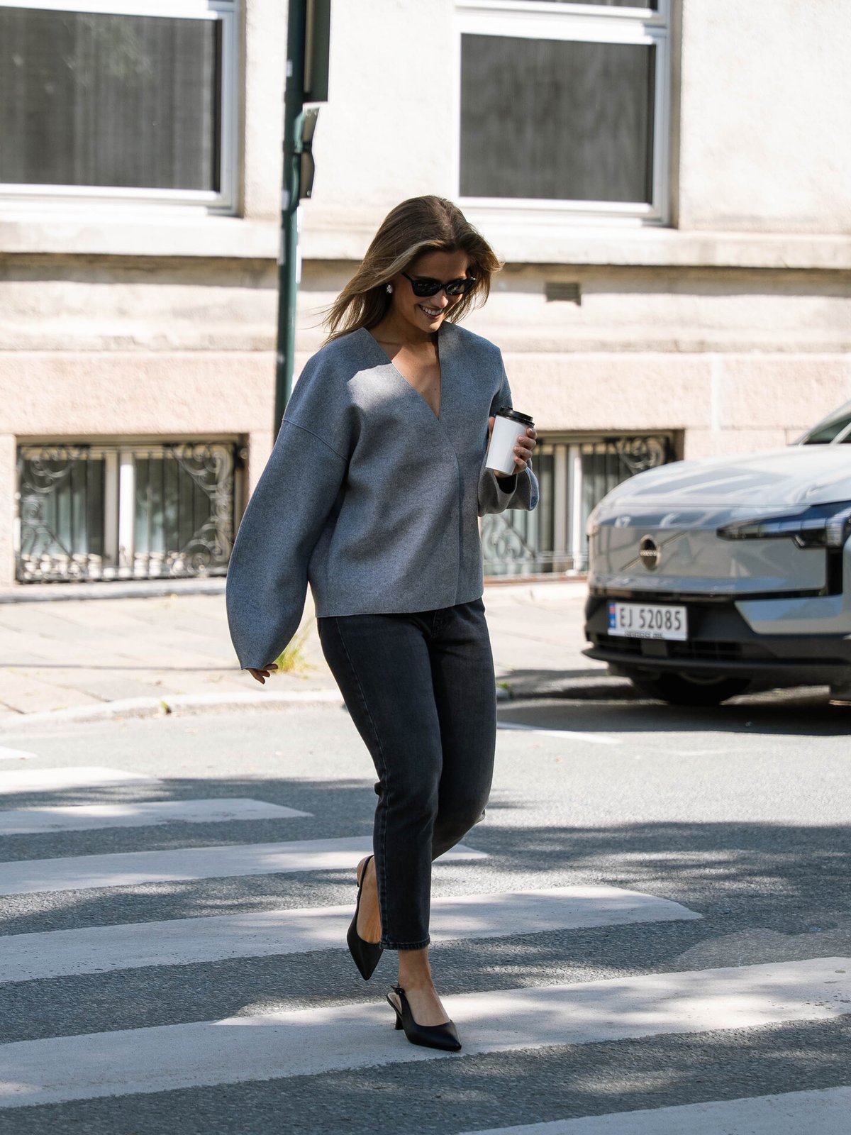 Vila Juice Loose Long Sleeve Jacket Medium Grey Melange