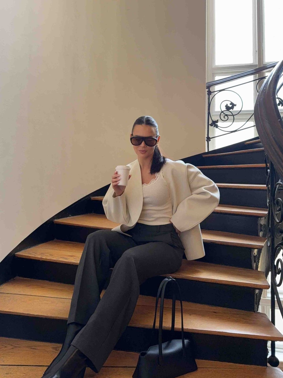 Vila Juice Loose Long Sleeve Jacket Super Light Natural Melan