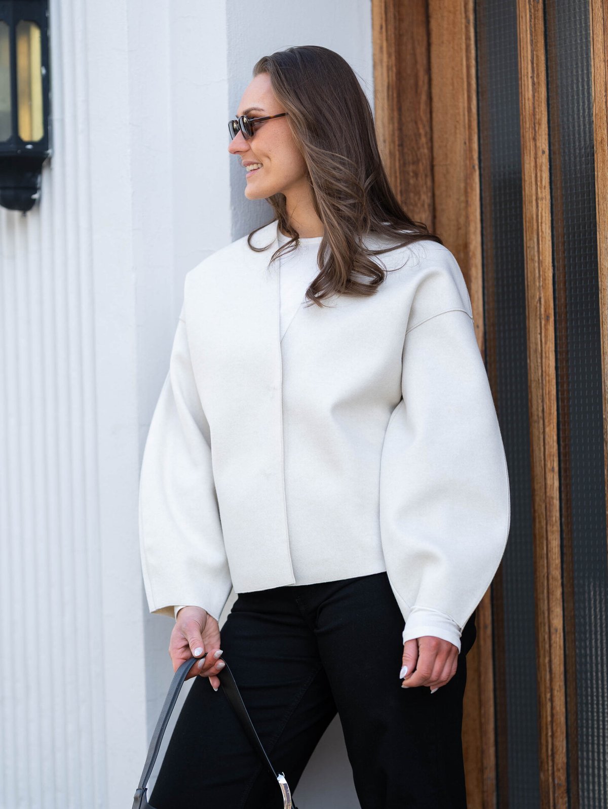 Vila Juice Loose Long Sleeve Jacket Super Light Natural Melan