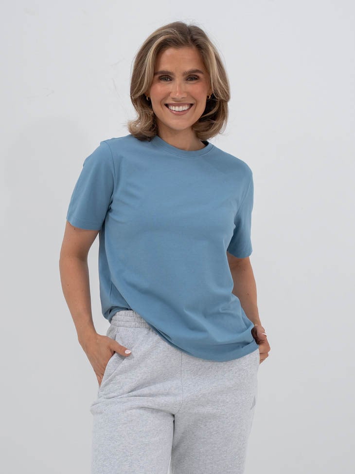 Vila Nora Short Sleeve T-Shirt Blue Shadow
