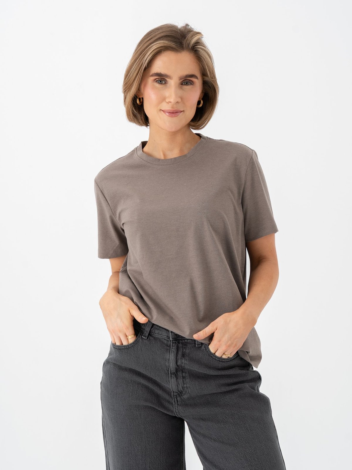 Vila Nora Short Sleeve T-Shirt Falcon Melange