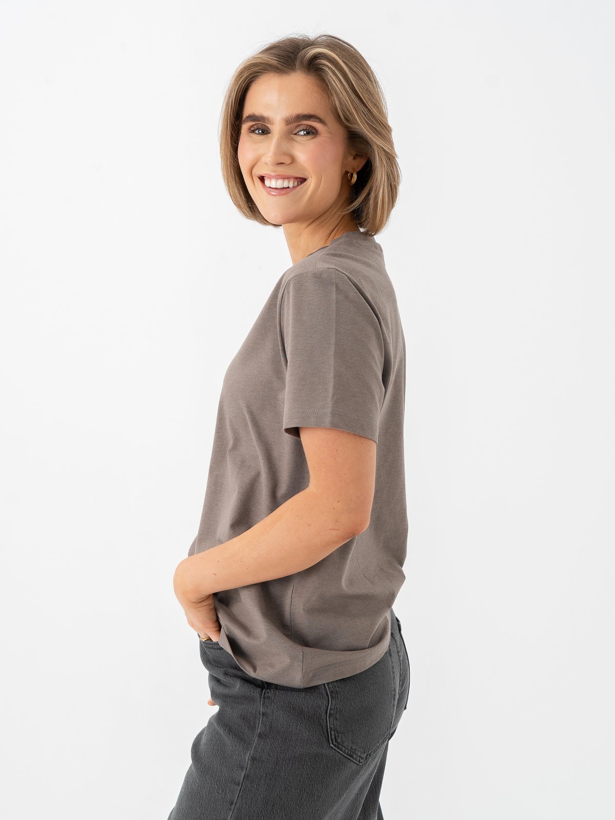 Vila Nora Short Sleeve T-Shirt Falcon Melange