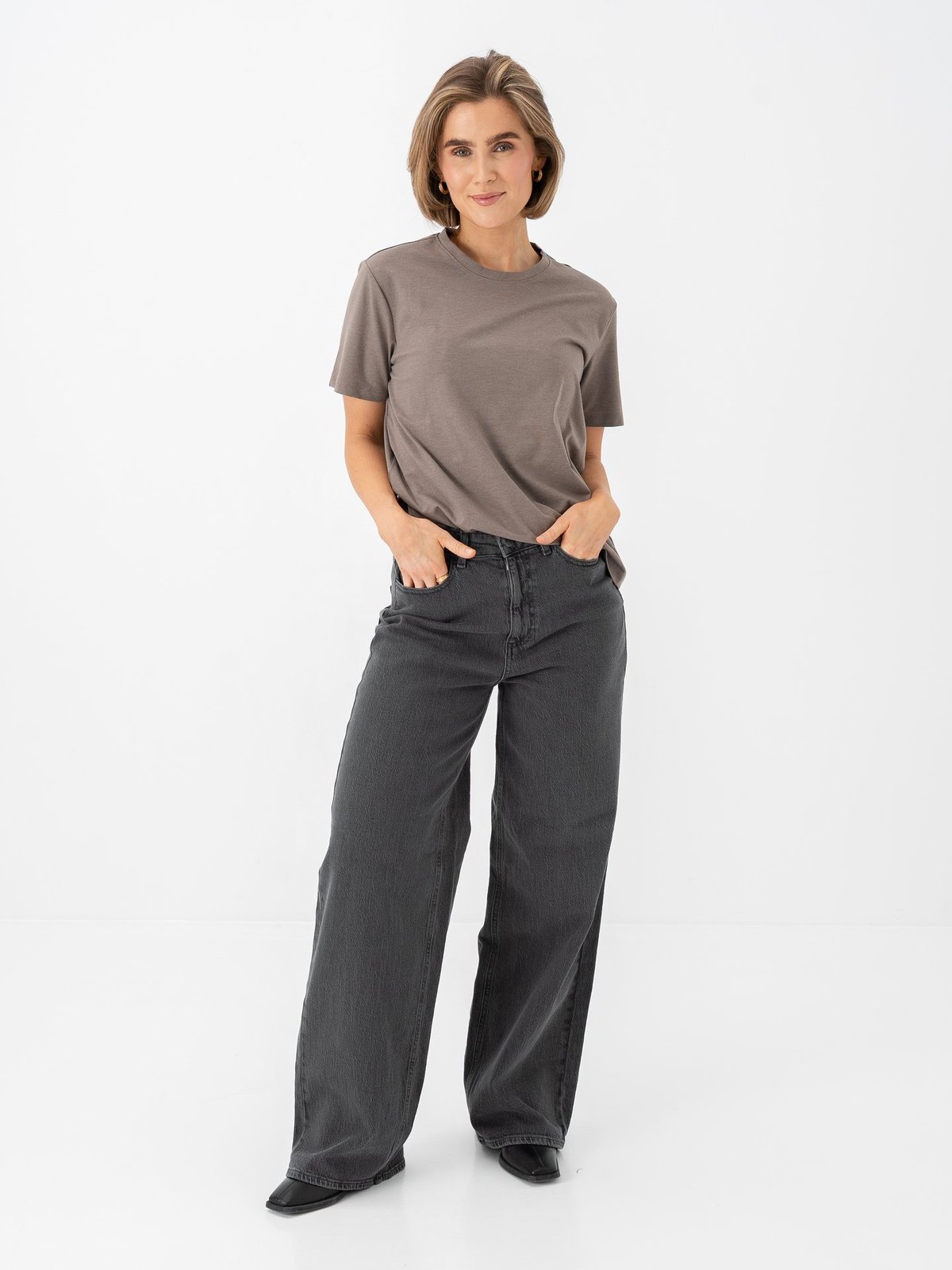 Vila Nora Short Sleeve T-Shirt Falcon Melange