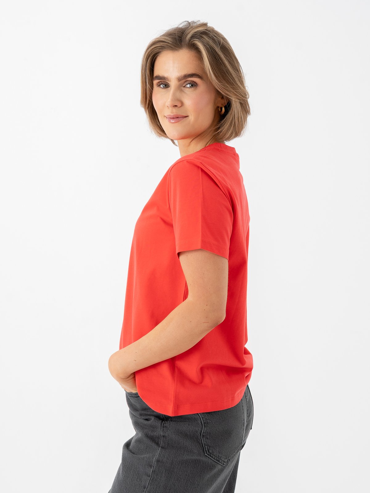 Vila Nora Short Sleeve T-Shirt Hibiscus