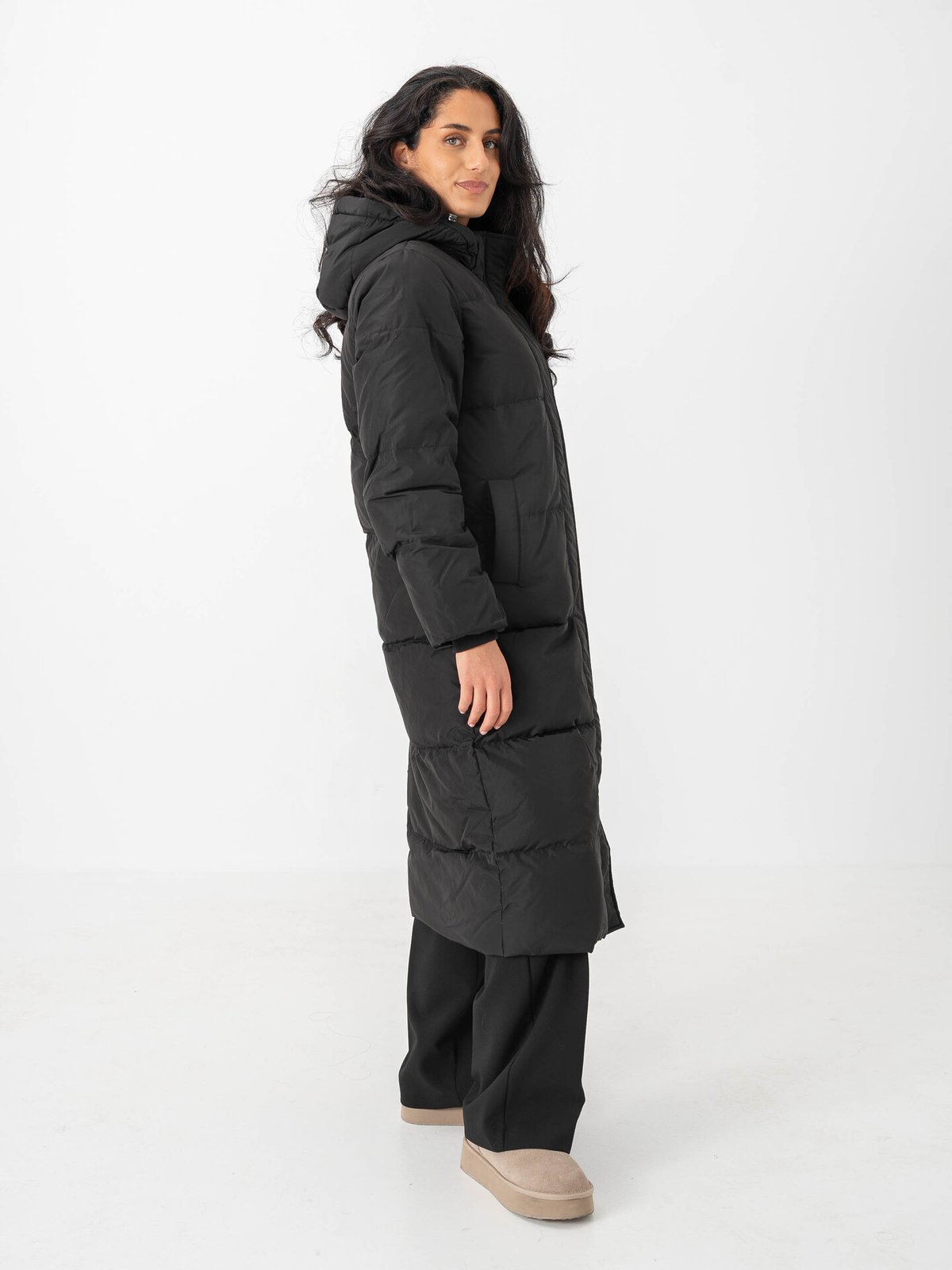 Vila Stari Long Down Coat Black Beauty