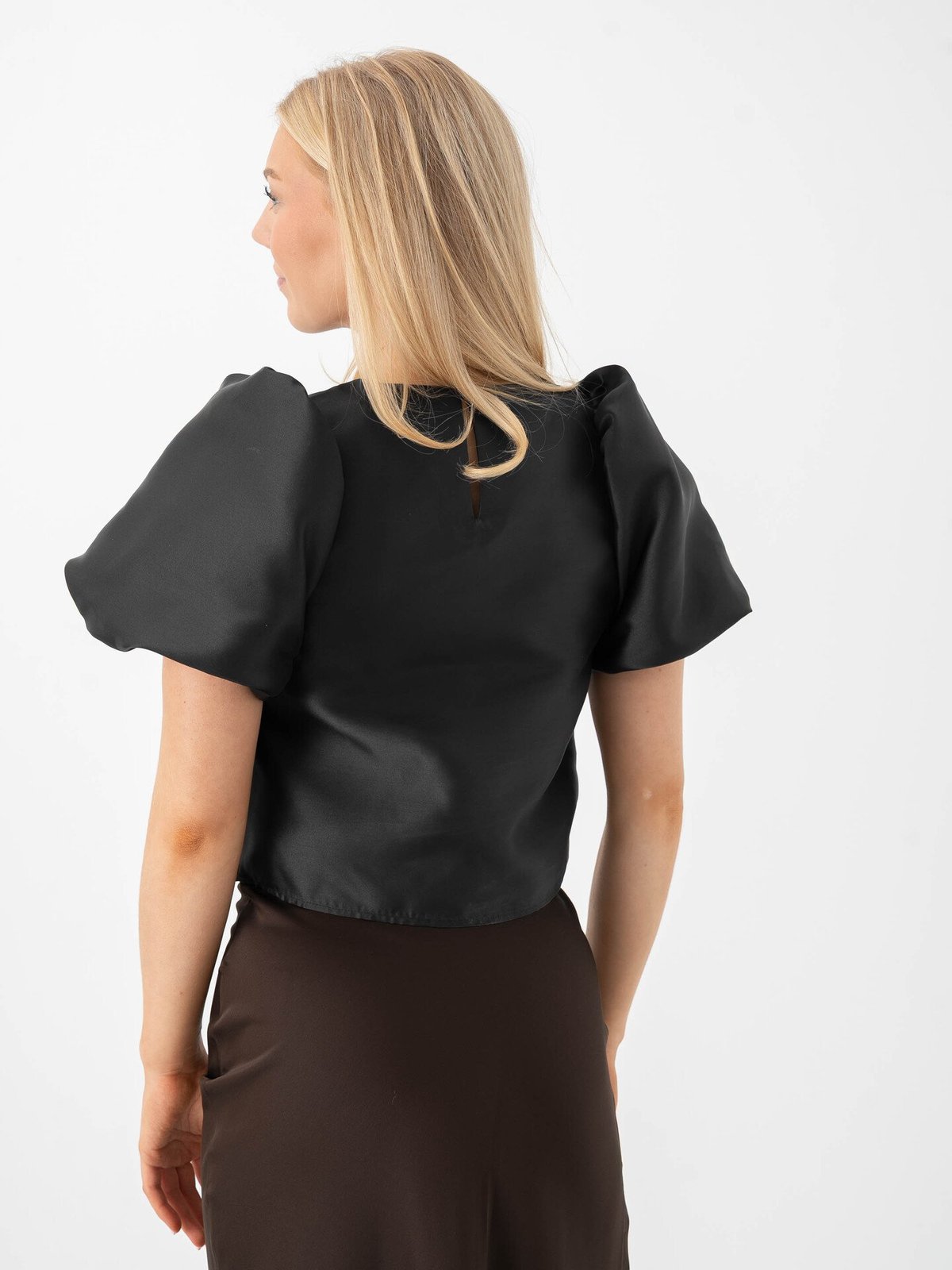 Vila Shina 2/4 O-Neck Top Black