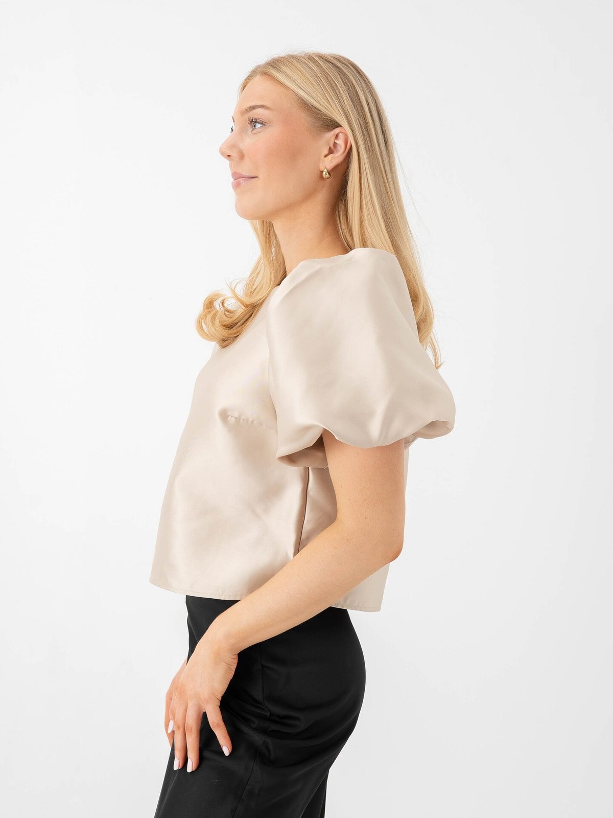 Vila Shina 2/4 O-Neck Top CEMENT