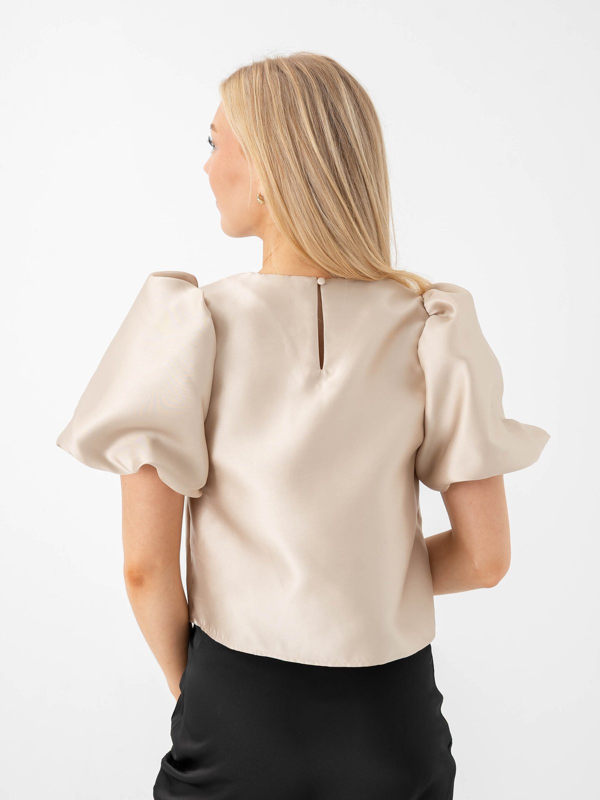 Vila Shina 2/4 O-Neck Top CEMENT