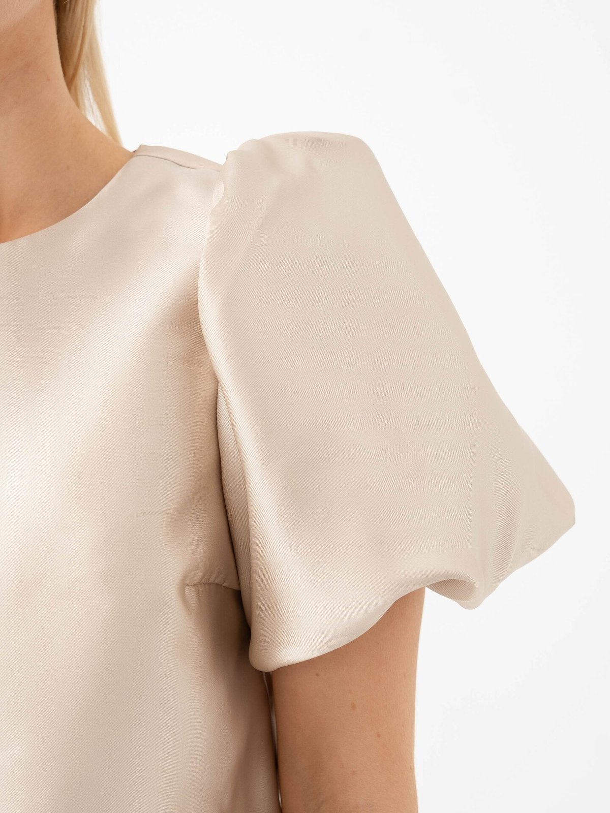 Vila Shina 2/4 O-Neck Top CEMENT