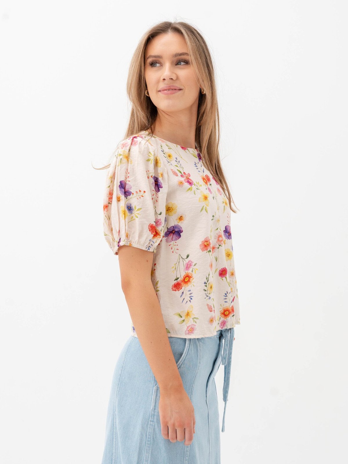 Vila Alinia O-Neck 2/4 Top Snow White