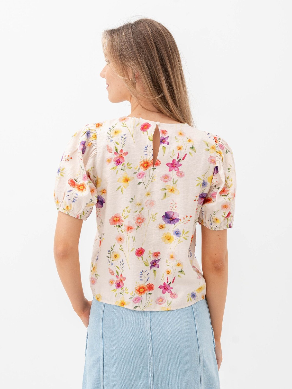 Vila Alinia O-Neck 2/4 Top Snow White