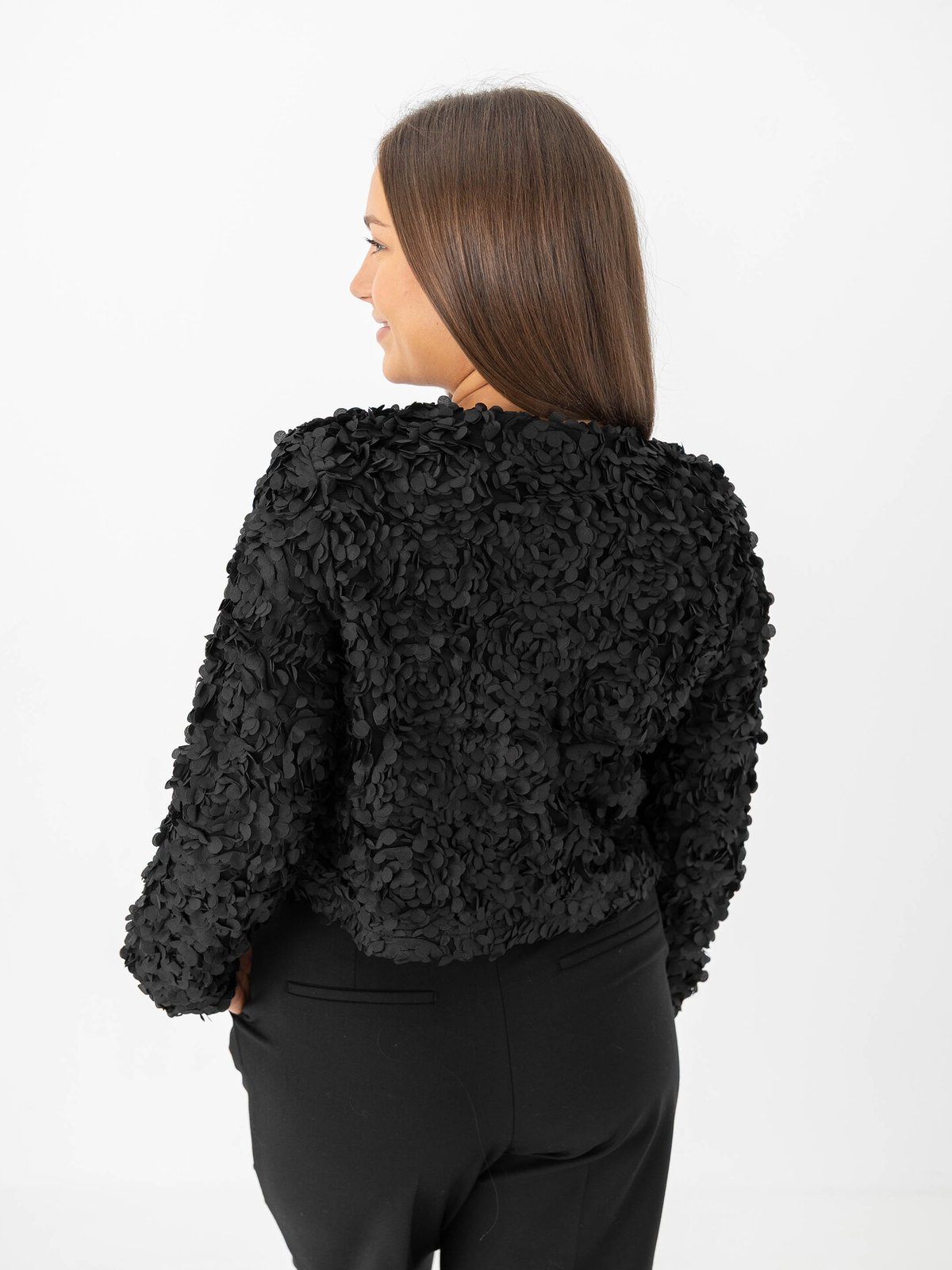 Vila Rosie Long Sleeve Cardigan Black Beauty