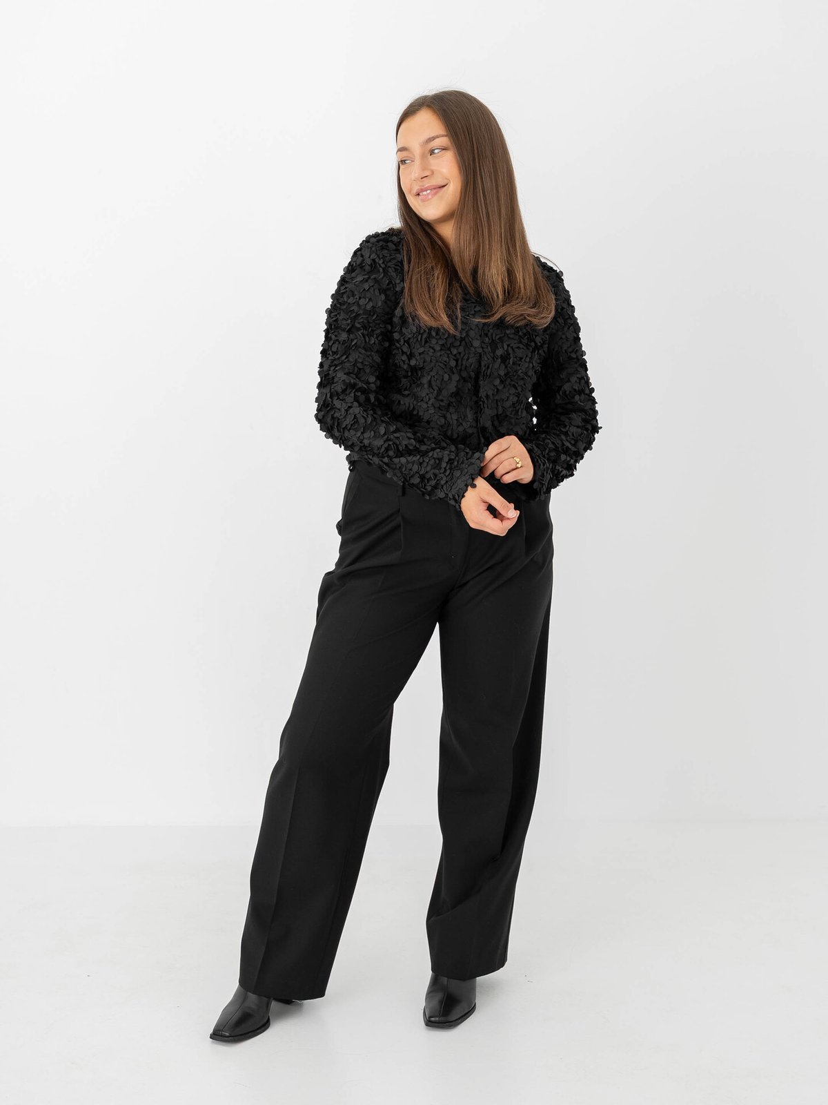 Vila Rosie Long Sleeve Cardigan Black Beauty