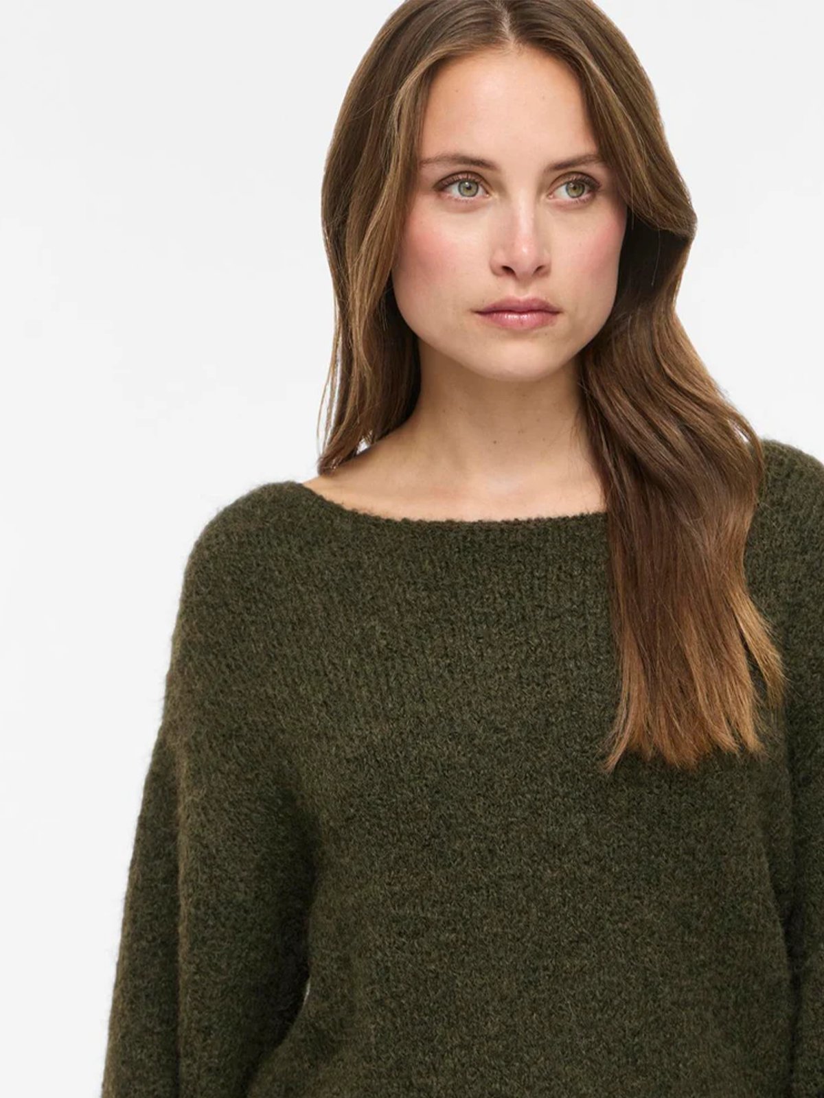 Vila Marley Long Sleeve Knit Pullover Forest Night