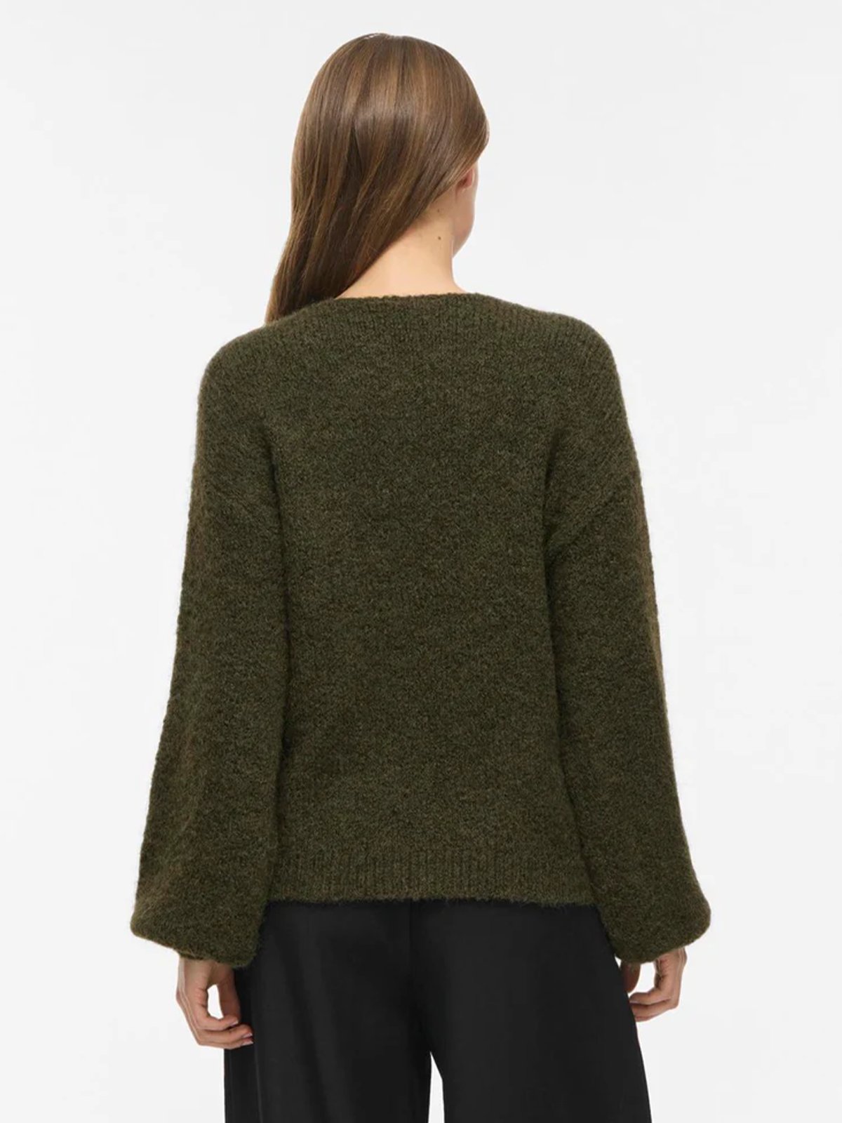 Vila Marley Long Sleeve Knit Pullover Forest Night