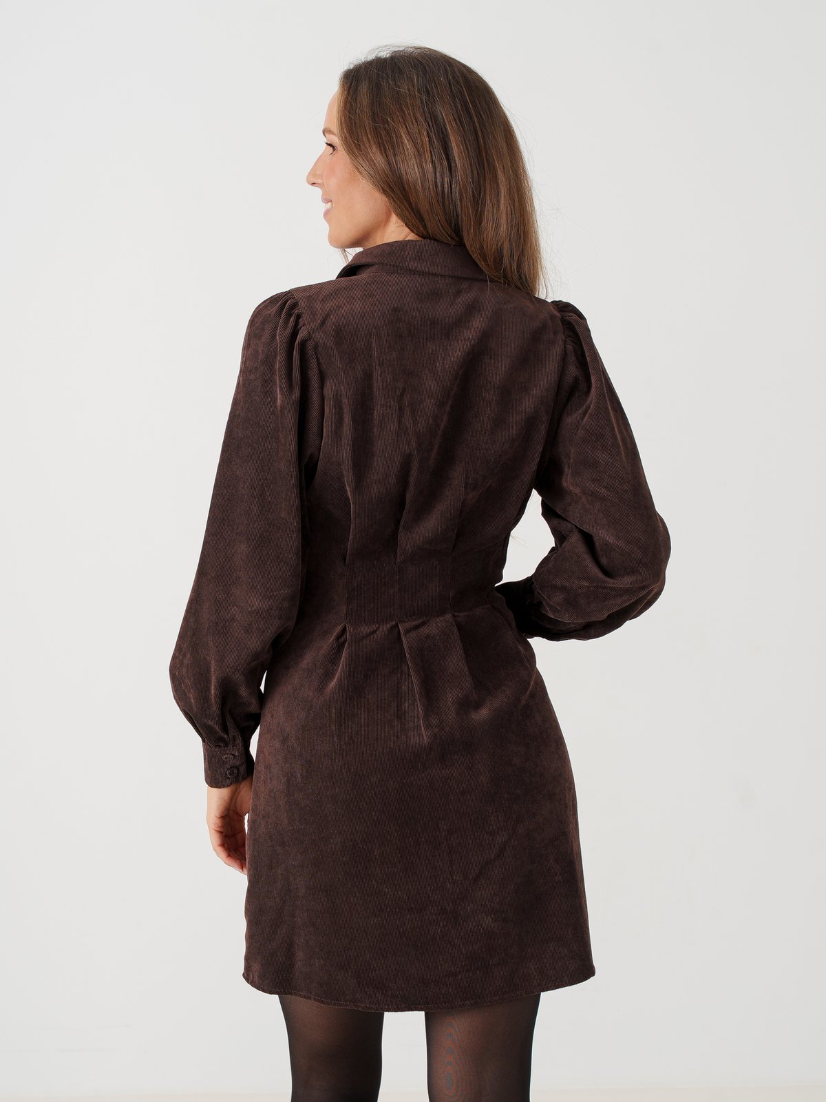 Vila Cordu Long Sleeve Shirt Dress Coffee Bean