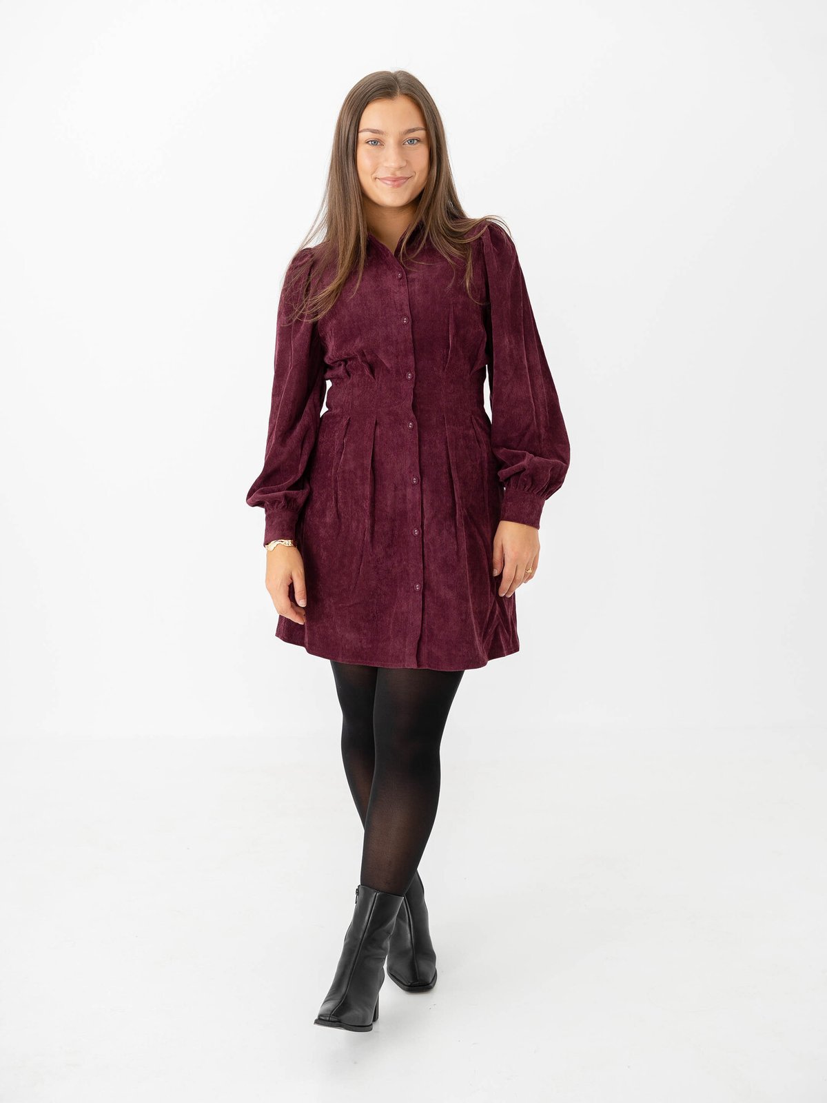 Vila Cordu Long Sleeve Shirt Dress Fig