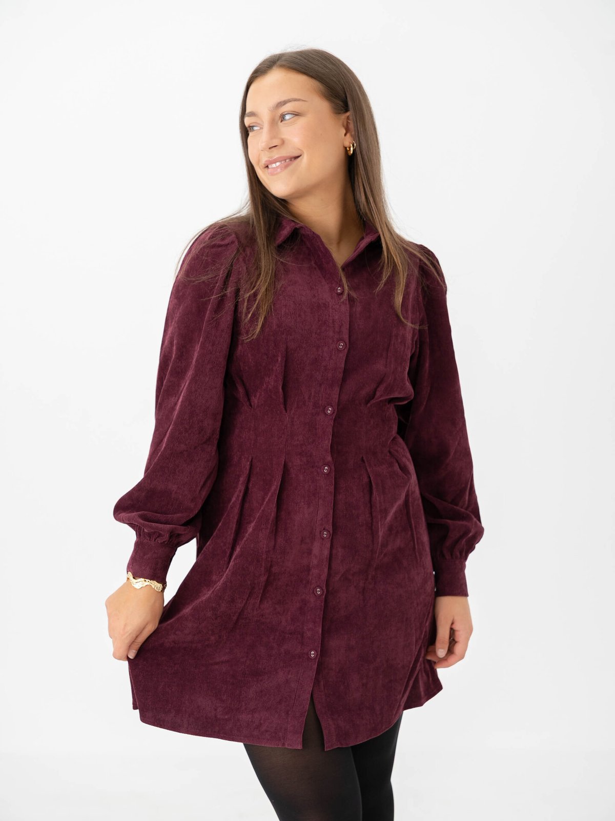 Vila Cordu Long Sleeve Shirt Dress Fig