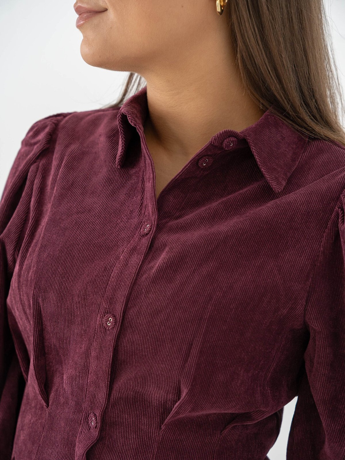 Vila Cordu Long Sleeve Shirt Dress Fig