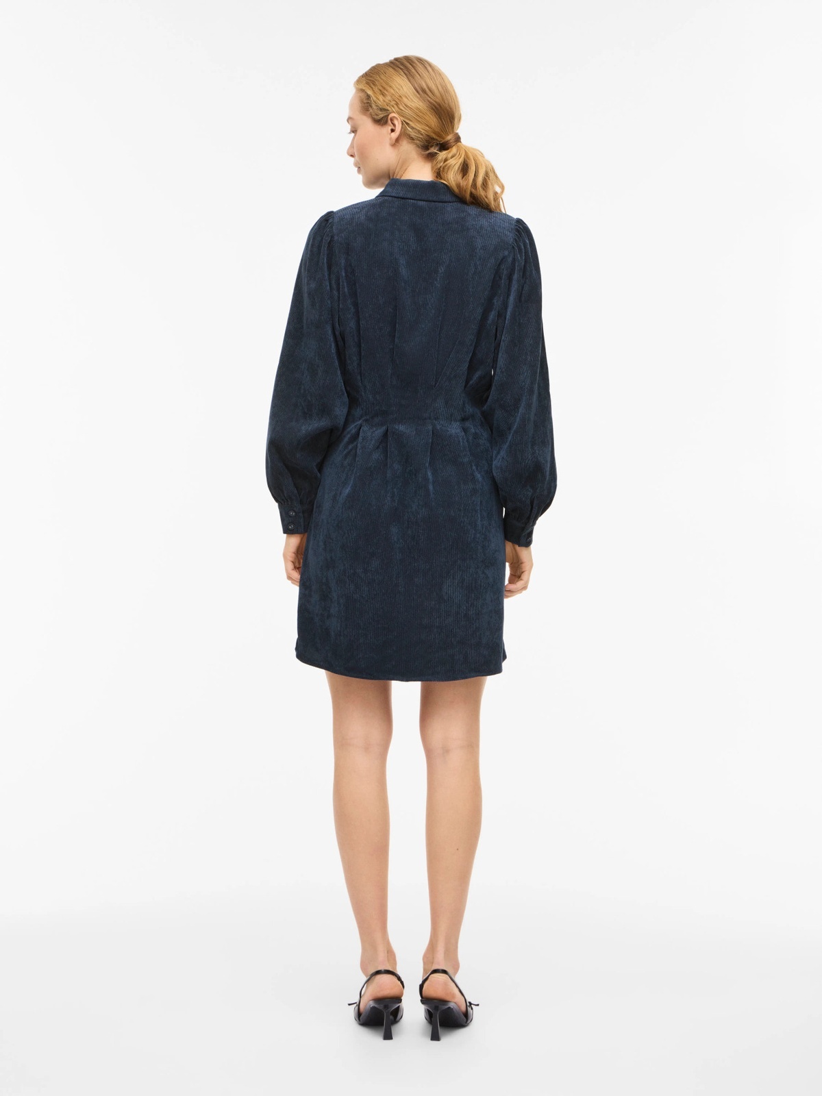 Vila Cordu Long Sleeve Shirt Dress Navy Blazer