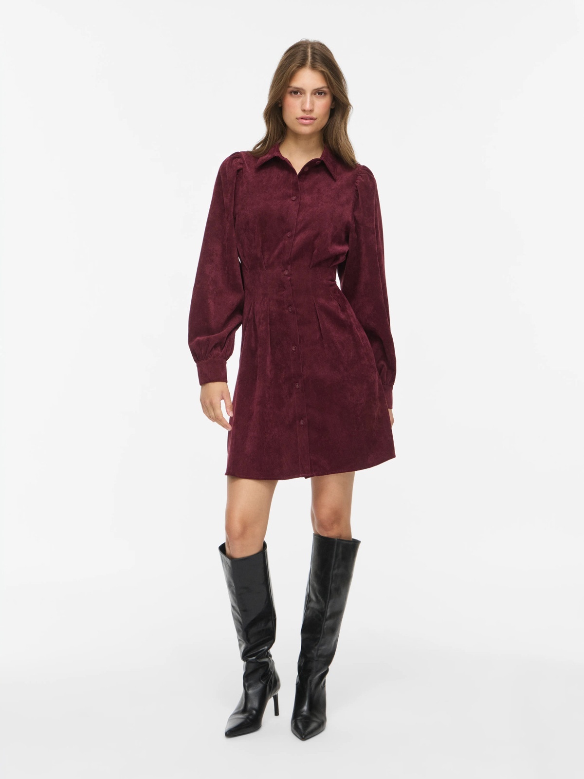 Vila Cordu Long Sleeve Shirt Dress Port Royale