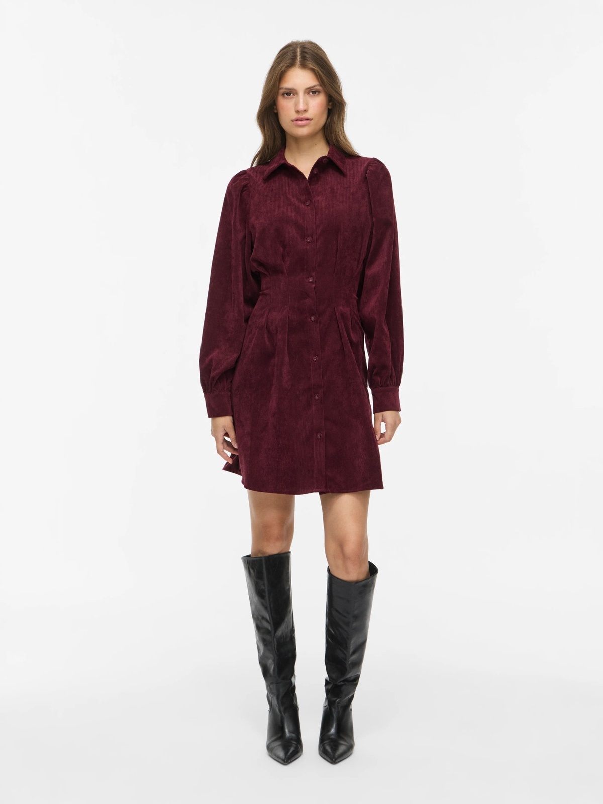 Vila Cordu Long Sleeve Shirt Dress Port Royale