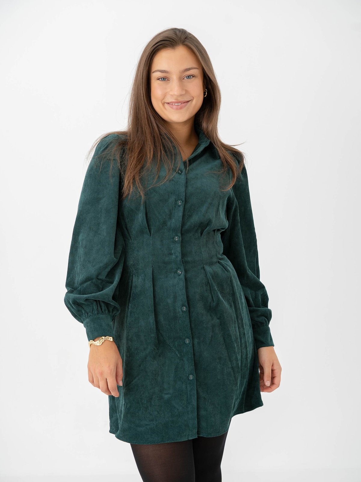 Vila Cordu Long Sleeve Shirt Dress Ponderosa Pine