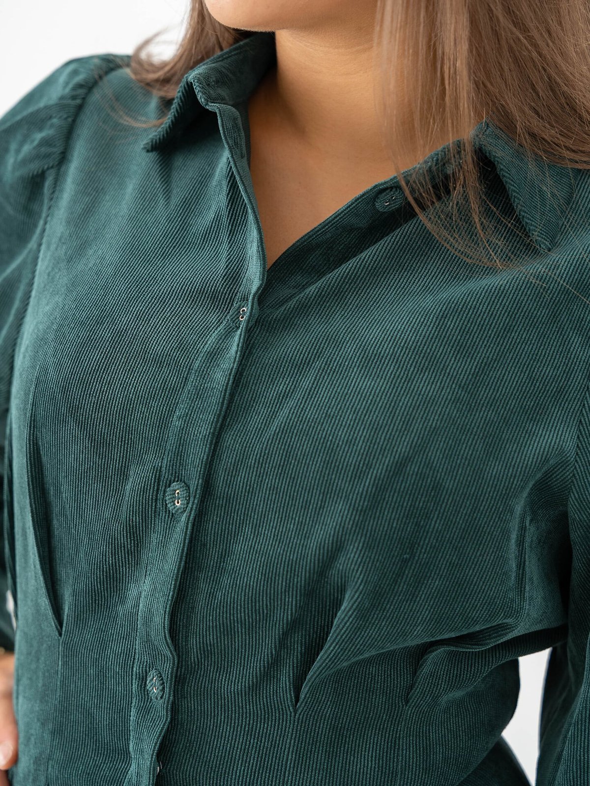 Vila Cordu Long Sleeve Shirt Dress Ponderosa Pine