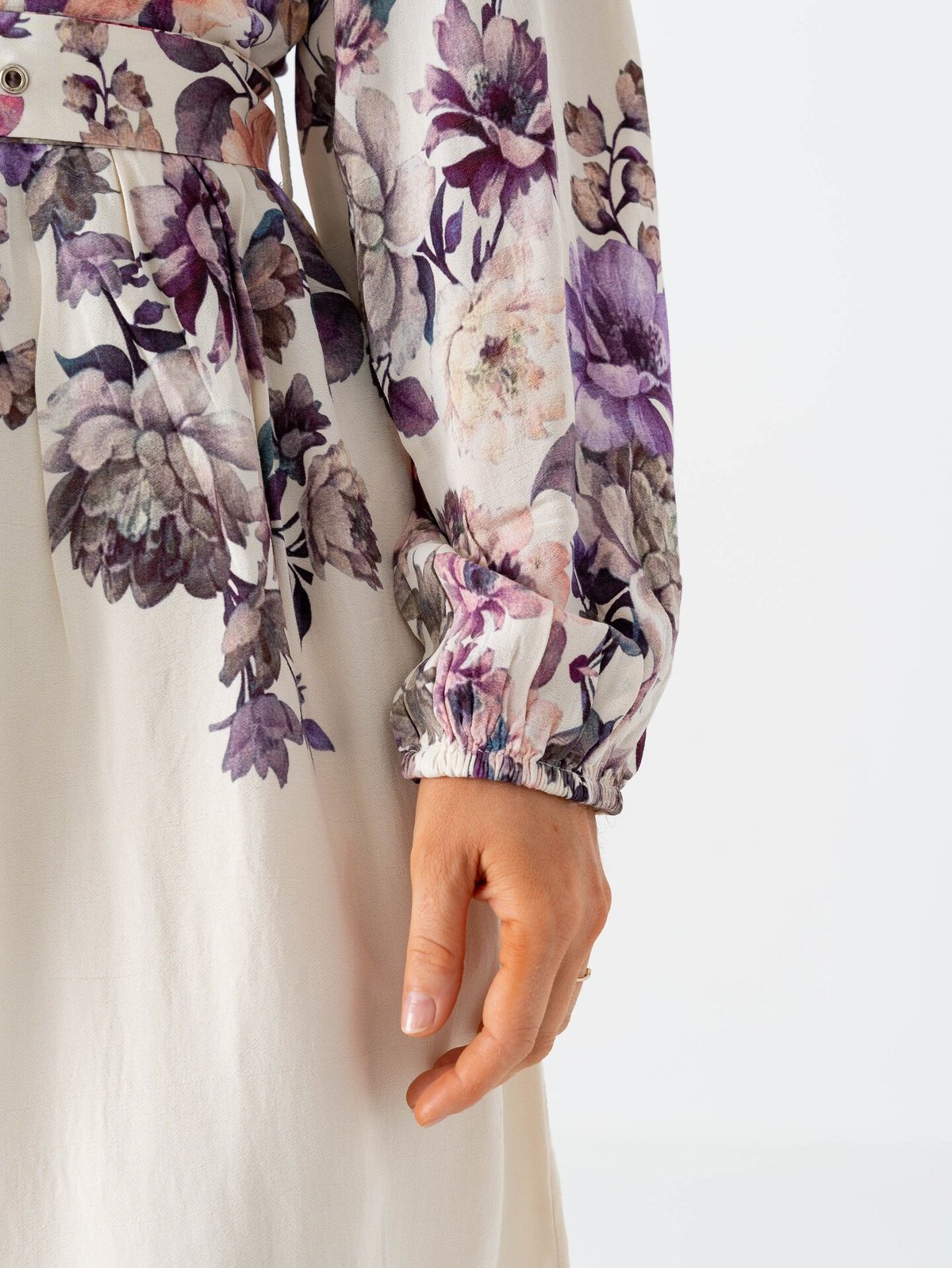 Vila Sofila Pla O-Neck Long Sleeve Short Dress Snow White