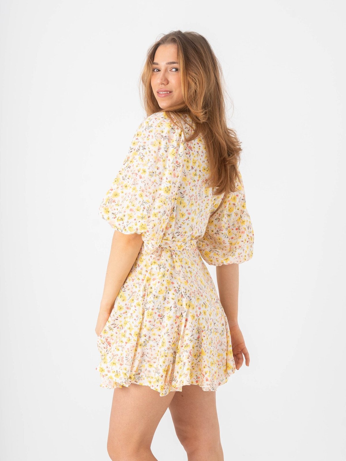Vila Guaca Fel O-Neck 3/4 Short Dress Yarrow