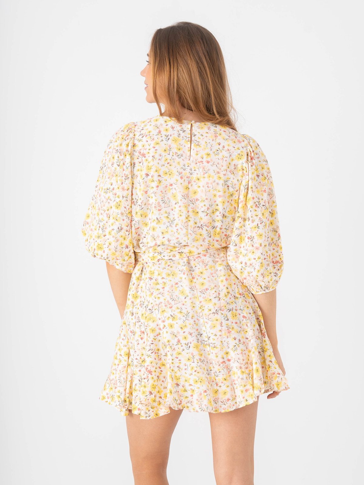 Vila Guaca Fel O-Neck 3/4 Short Dress Yarrow