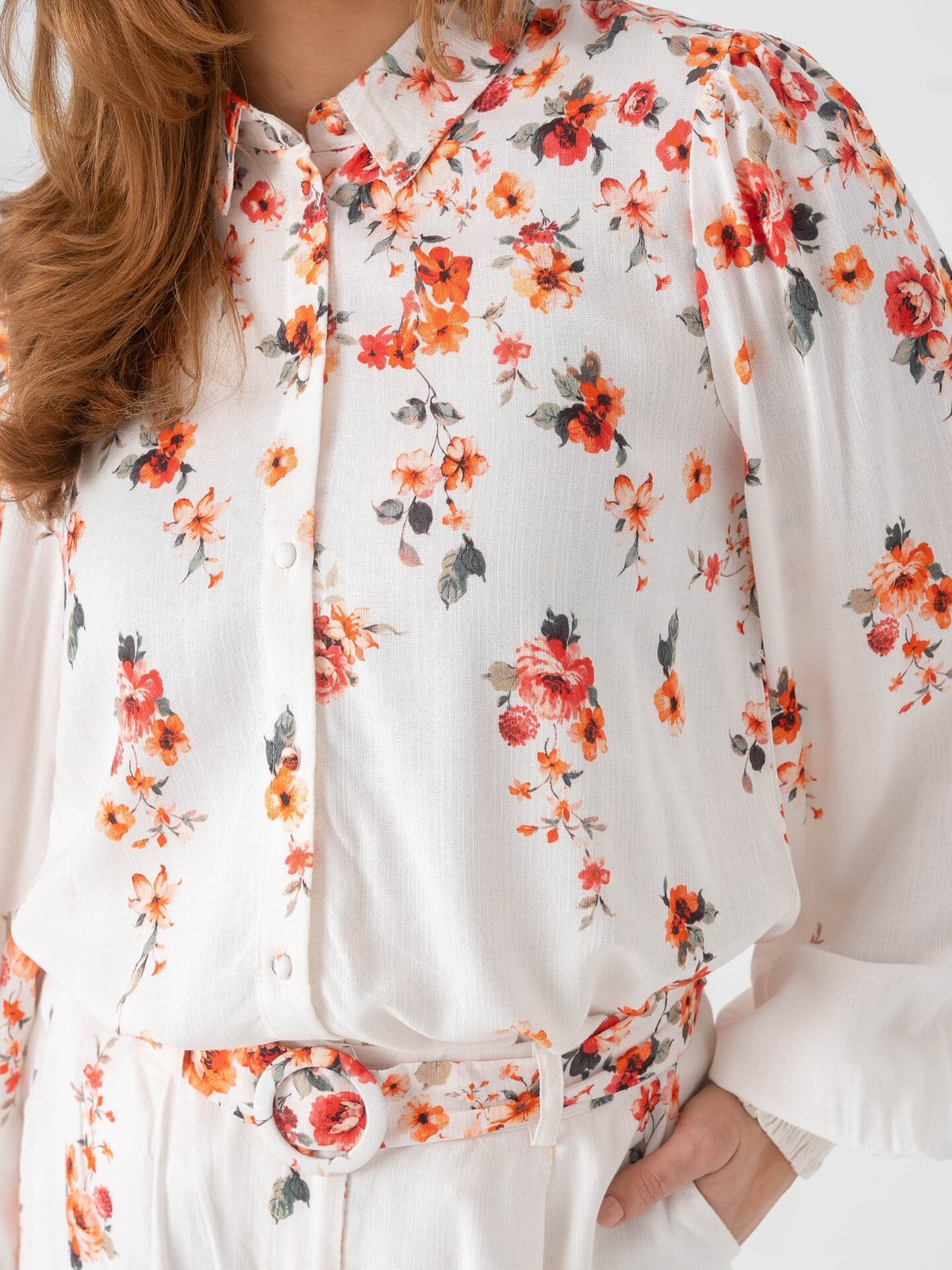 Vila Elma Bai Long Sleeve Shirt Cloud Dancer