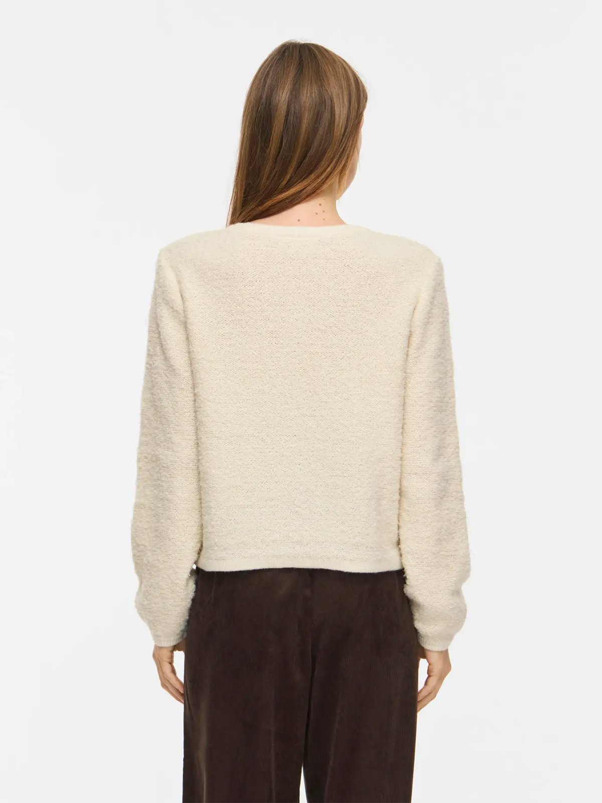 Vila Pigga O-Neck Long Sleeve Knit Jacket Birch
