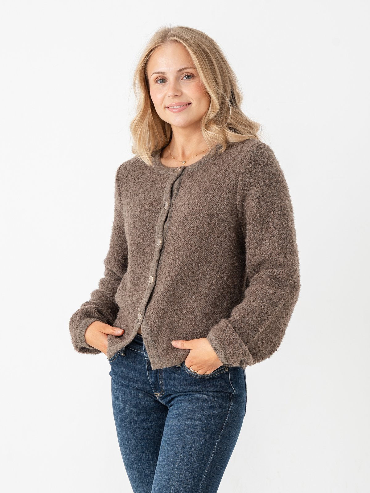Vila Pigga O-Neck Long Sleeve Knit Jacket Falcon